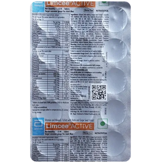 limcee active tablet 15's